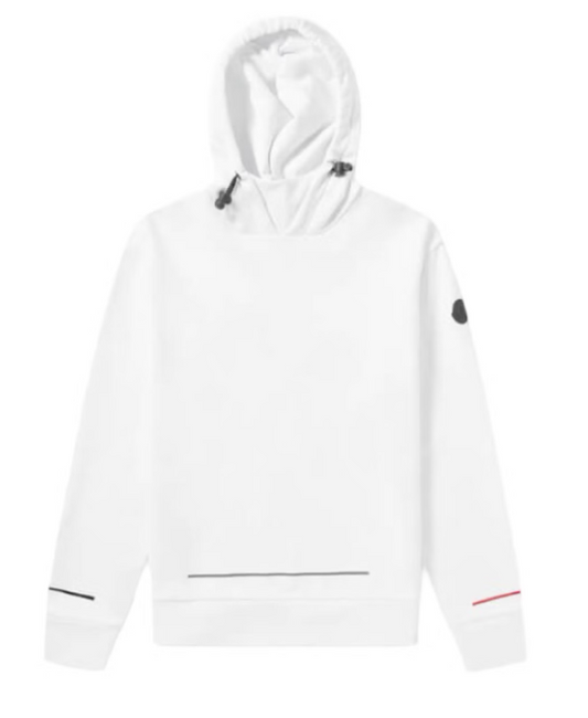 Moncler White Logo Hoodie
